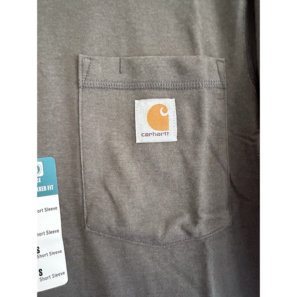 Men's S Carhartt TK4616 Force Relaxed Fit Midweight Short Sleeve Pocket T-Shirt - Picture 4 of 9